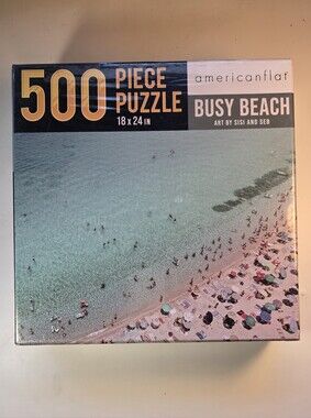 AmericanFlat Busy Beach 500 Piece Jigsaw Puzzle
